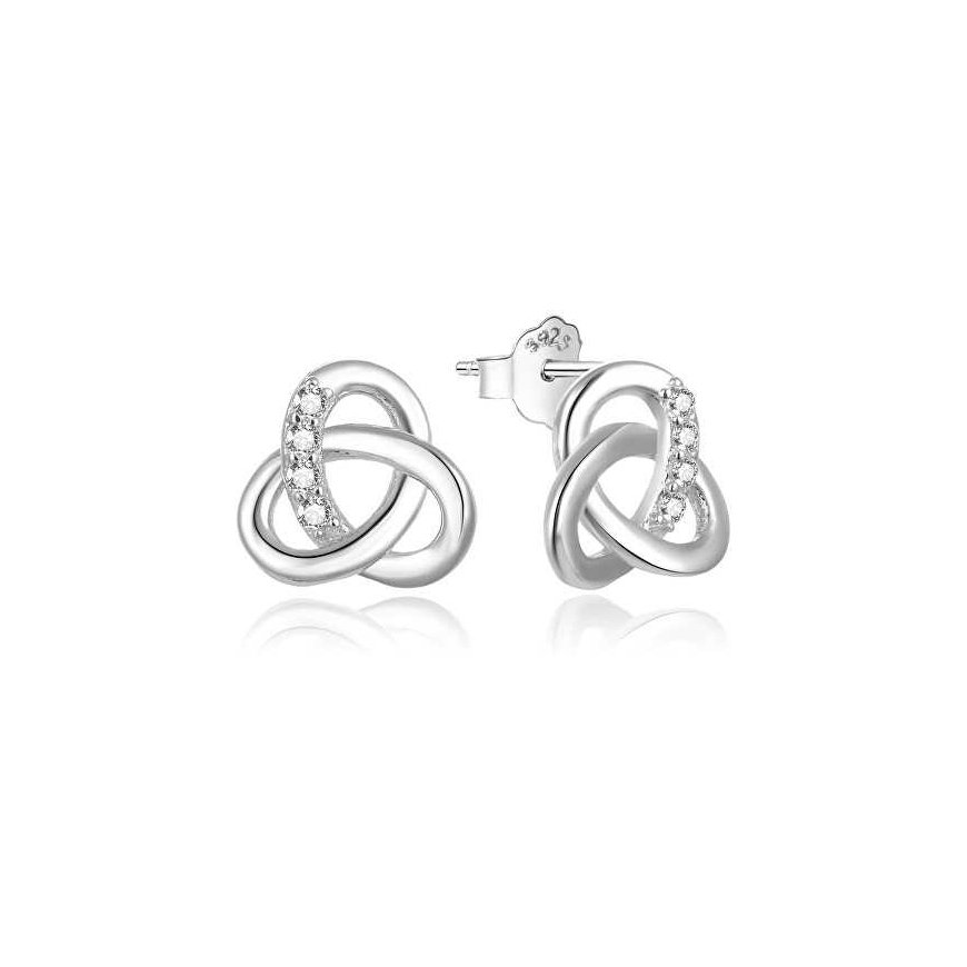 Beneto Original silver earrings with zircons AGUP2331L