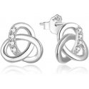Beneto Original silver earrings with zircons AGUP2331L Beneto Original silver earrings with zircons AGUP2331L