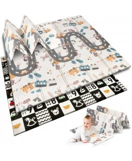 Educational double-sided foam mat 200x180x1cm Nukido