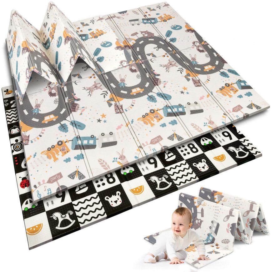 Educational double-sided foam mat 200x180x1cm Nukido