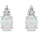 Brilio Silver Beautiful jewelry set with opals SET245W (earrings, pendant) Brilio Silver Beautiful jewelry set with opals SET245W (earrings, pendant)