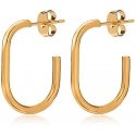 Troli Timeless Gold-Plated Oval Earrings
