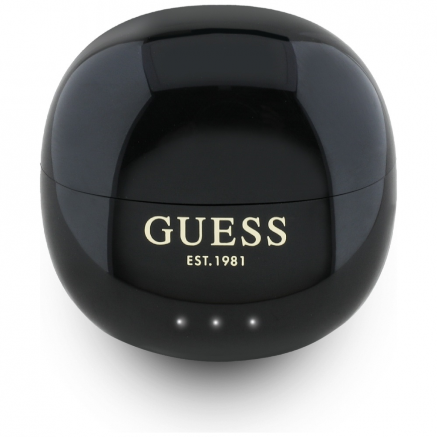 Ausinės TWS Guess Glossy Effect Egg Shape Printed Classic Logo juodos spalvos – 3