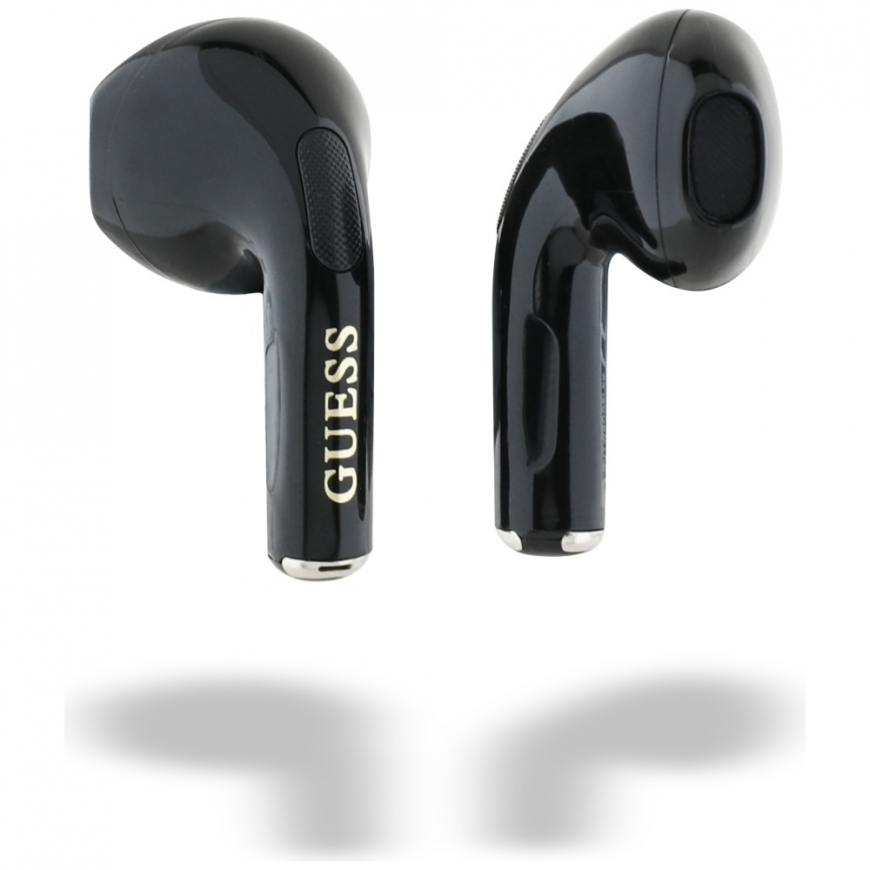 TWS Earphones Guess Glossy Effect Egg Shape Printed Classic Logo Black – 5