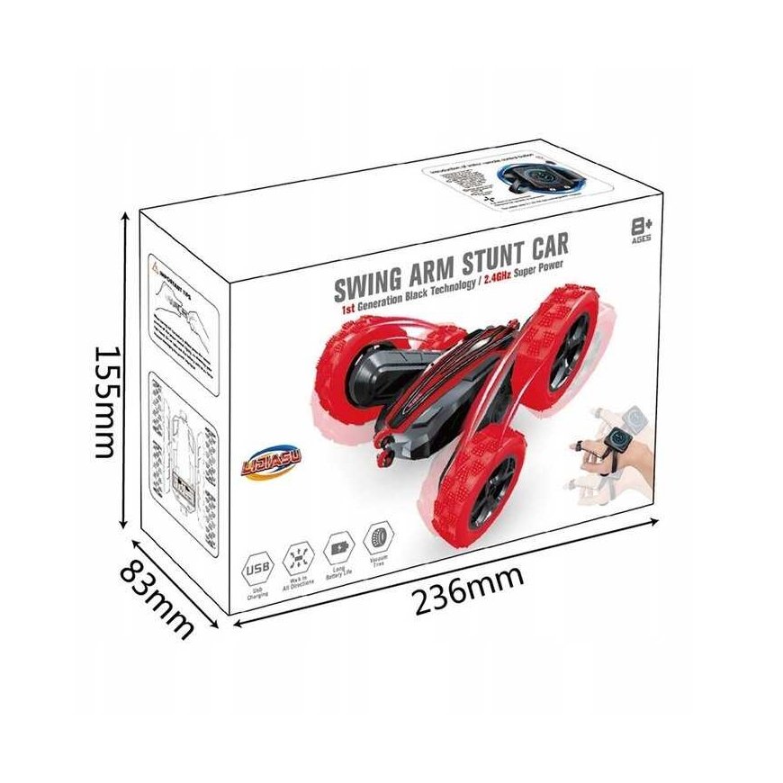 Lean Toys Twister Stunt Car Hand Gesture Control, Blue
