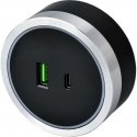 Viking Technology Viking socket module A60, 1x USB-A, 1x USB-C, PD, silver-black Viking Technology Viking socket module A60, 1x USB-A, 1x USB-C, PD, silver-black