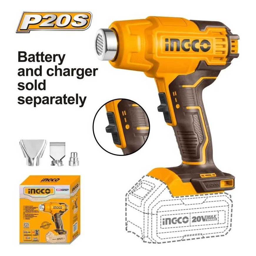 Ingco HGLI2002 cordless heat gun without battery and charger – 2
