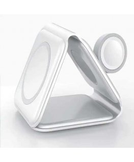 1st Cool Laturi 1stCOOL 1stCOOL langaton kannettava QI-laturi 3in1, MagSafe, USB-C, valkoinen