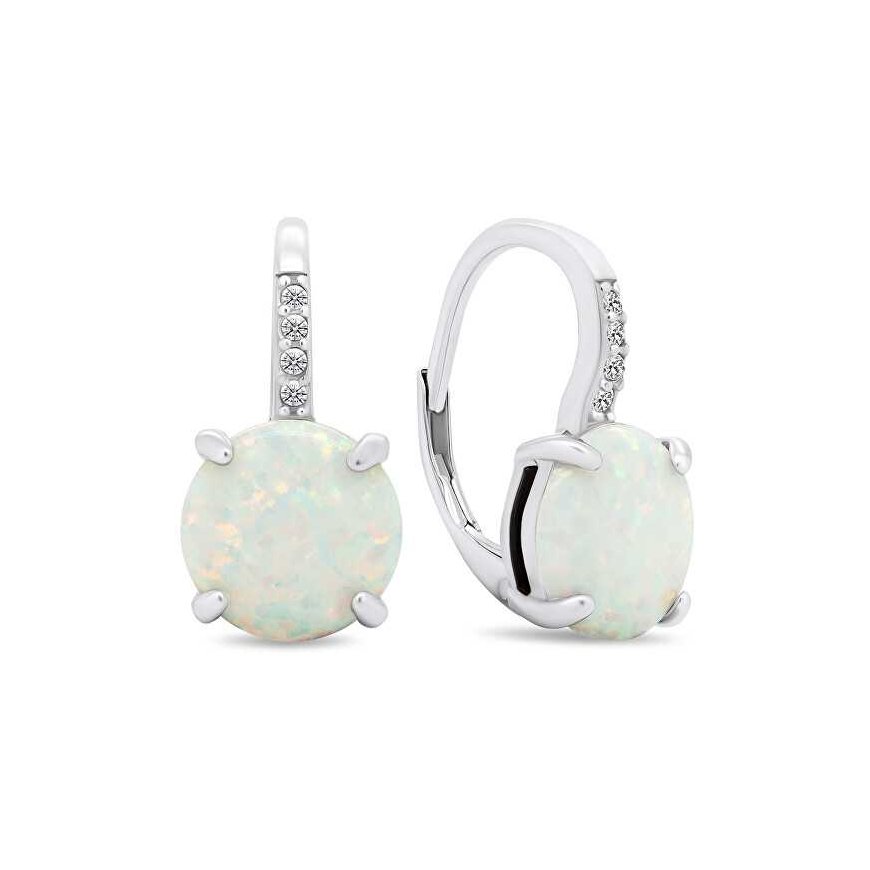 Brilio Silver Brilio Silver Unique silver earrings with zircons and synthetic opals EA378W