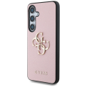 Guess Grained Big 4G Logo Pieni Classic Logo Samsung Galaxy S25+ puhelimen kuori vaaleanpunainen Guess Grained Big 4G Logo Pieni Classic Logo Samsung Galaxy S25+ puhelimen kuori vaaleanpunainen