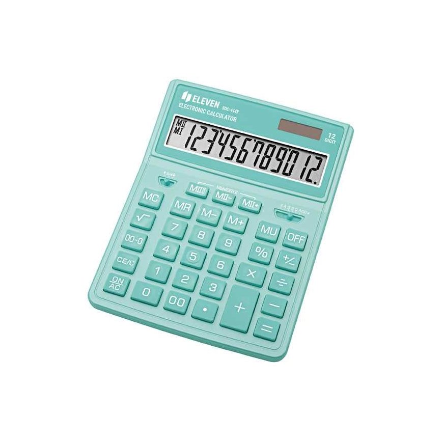 Eleven Eleven calculator SDC444XRGNE, green, desktop, 12 digits, dual power supply