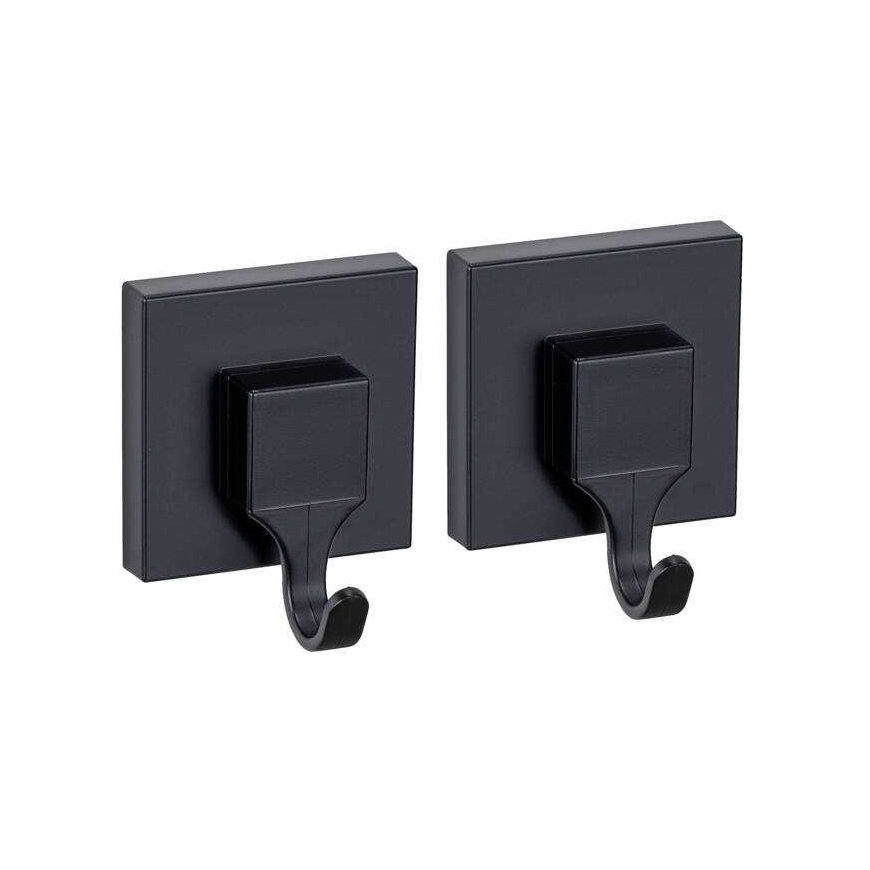 Wenko 2 QUADRO towel hook set, installation without drilling