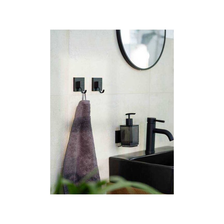 Wenko 2 QUADRO towel hook set, installation without drilling – 3