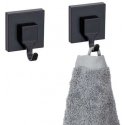 Wenko 2 QUADRO towel hook set, installation without drilling Wenko 2 QUADRO towel hook set, installation without drilling