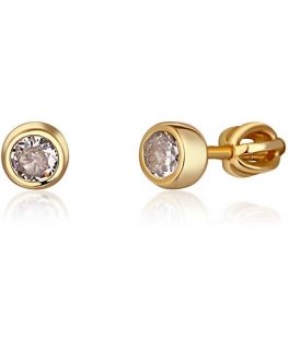 JVD Beautiful gold-plated earrings with zircons SVLE1517XH2GO