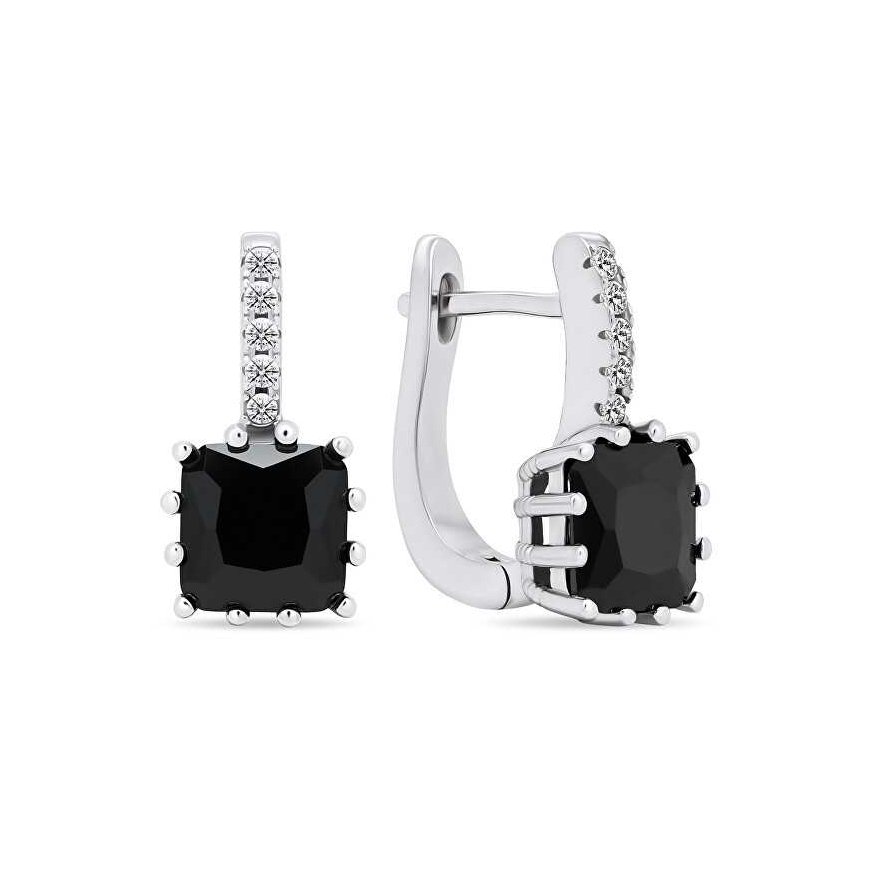 Brilio Silver Brilio Silver Original silver earrings with black zircons EA670WBC