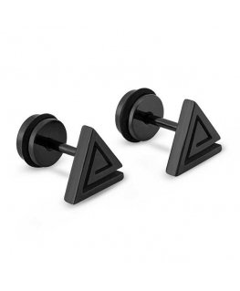 Troli Fashionable steel earrings Triangles