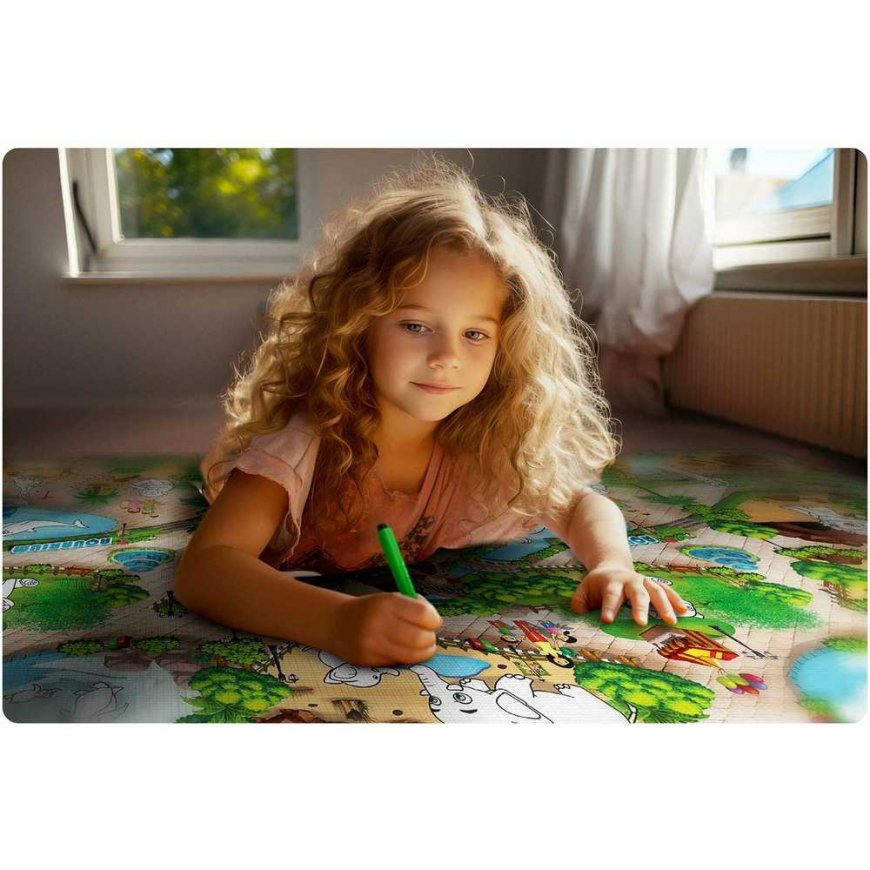 Valcuotas putplasčio dažymo kilimėlis 200 x 120 x 0,3 cm Ricokids RK-343 – 3
