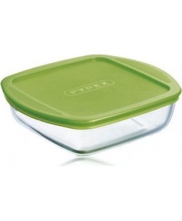 Pyrex PYRG4CCA21H ruoansäilytysrasia Neliö Laatikko Vihreä, Läpinäkyvä 1 kpl