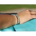 Agate Mineral Bracelet with Turquoise Hubei POL-B18/21L Agate Mineral Bracelet with Turquoise Hubei POL-B18/21L
