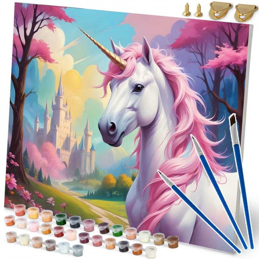 Tapyba skaičiais 40x50 cm Massido Unicorn