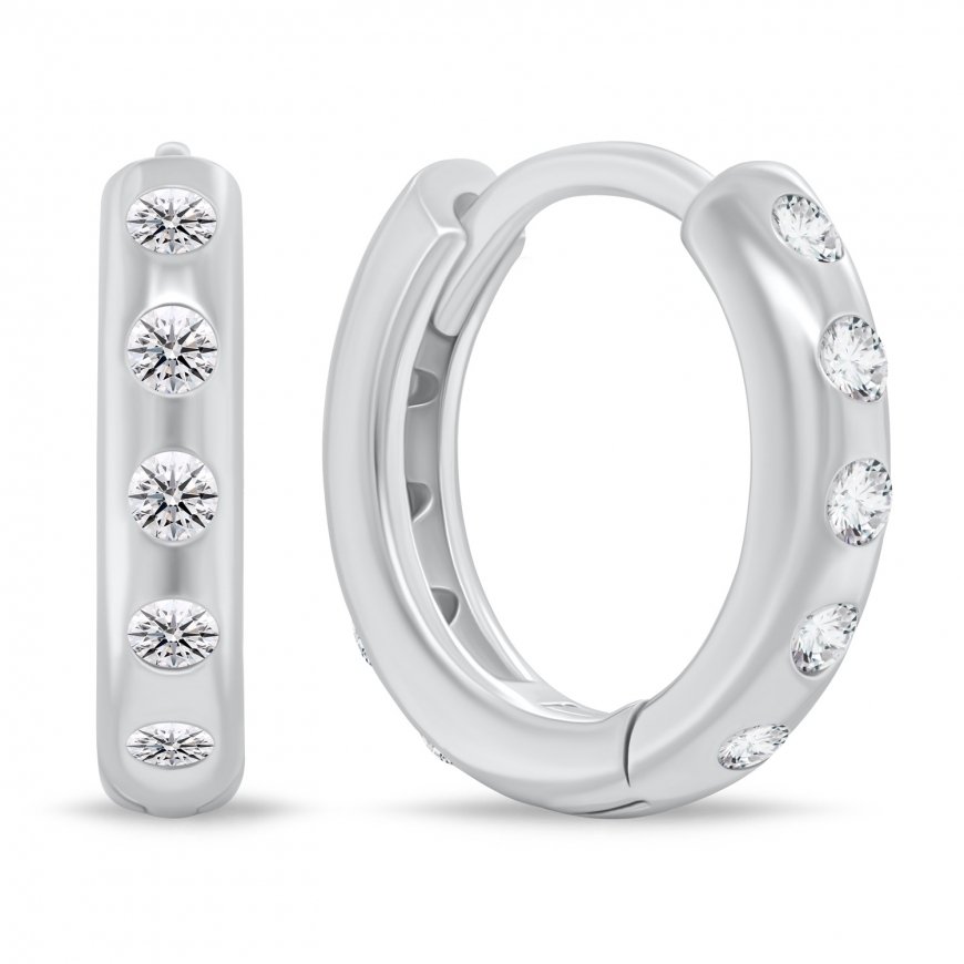 Brilio Silver Brilio Silver Delicate silver earrings Hearts with synthetic opals EA610WB – 2