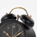 Atmosphera Gold Alarm Clock with Gold Tips, Black