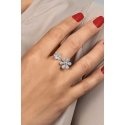 Brilio Silver Charming gold-plated open ring with zircons RI075Y Brilio Silver Charming gold-plated open ring with zircons RI075Y