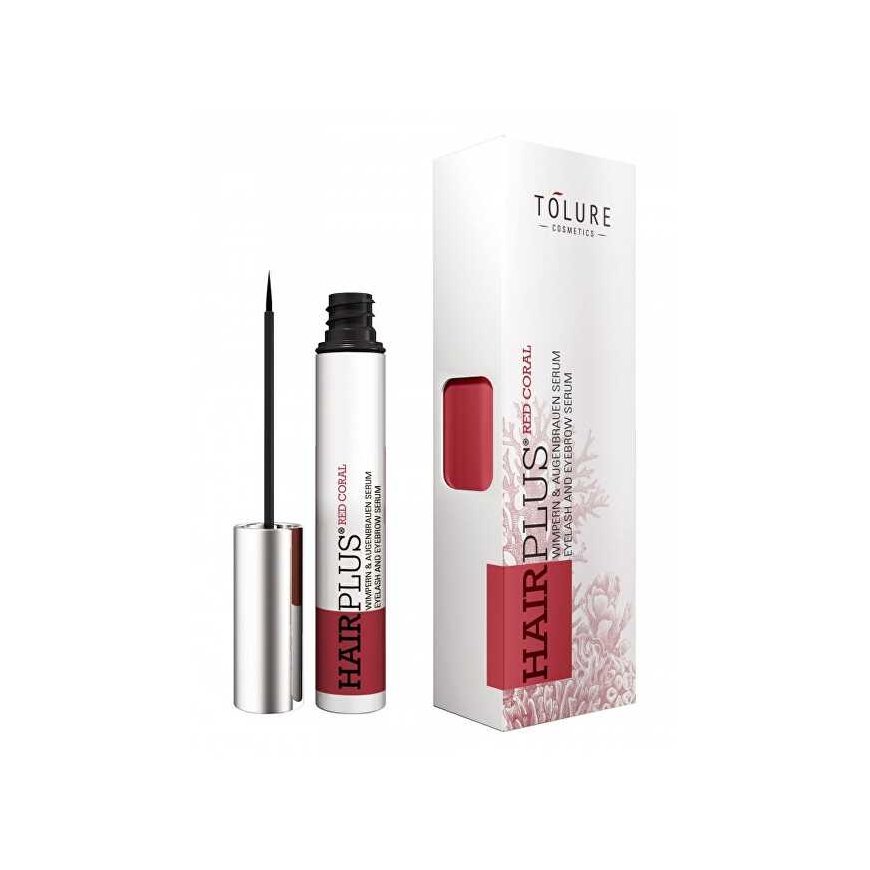 Tolure Cosmetics Vegan Serum for Eyelashes and Eyebrows Hair plus Red Coral 3 ml