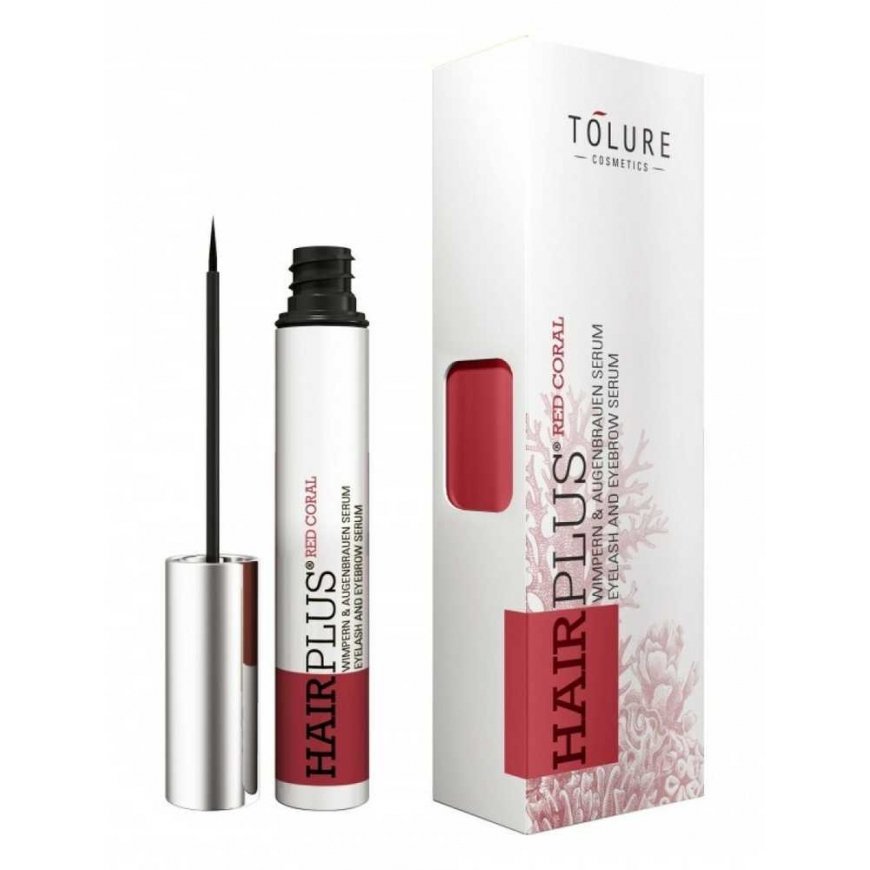Tolure Cosmetics Vegan Serum for Eyelashes and Eyebrows Hair plus Red Coral 3 ml – 2