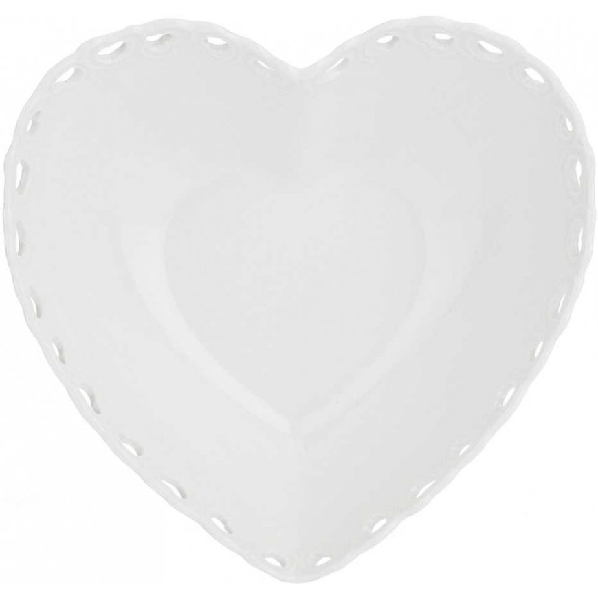 LA PORCELLANA BIANCA VALENTINO Dekoruotas širdies dubuo, 20 cm – 3