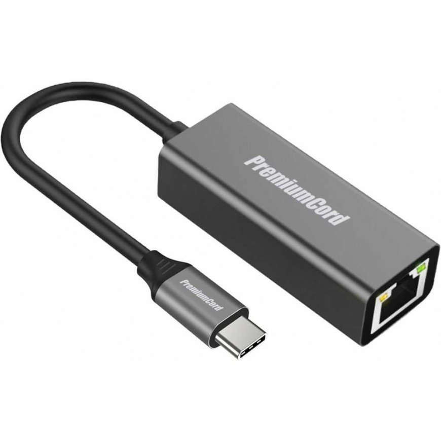 PremiumCord Adapter USB-C to Gigabit 10/100/1000Mbps