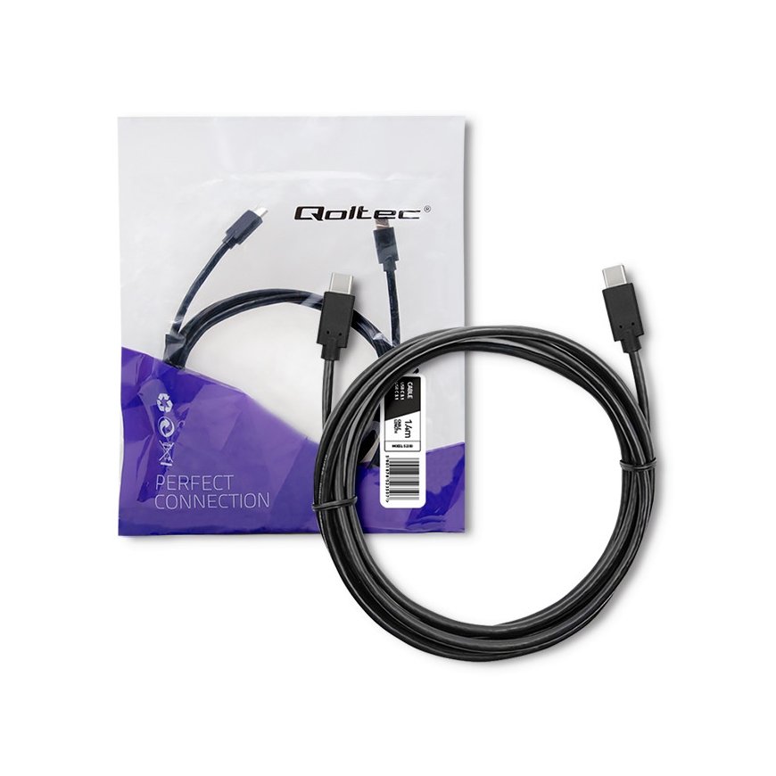 Qoltec 52350 USB cable USB 3.2 Gen 1 (3.1 Gen 1) 1.4 m USB C Black – 4
