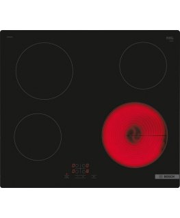 Bosch Serie 4 PKE611BA2E pliidiraud Must Sisseehitatud 60 cm Keraamiline 4 tsoon(id)