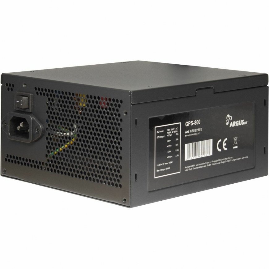 Inter-Tech ArgusNT GPS-800 toiteallika komponent 800 W 20+4 pin ATX ATX Must – 3