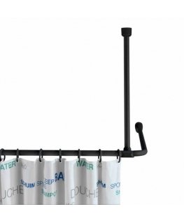 WENKO 23566100 shower curtain accessory Shower curtain ceiling support Black Stainless steel 1 pc(s)