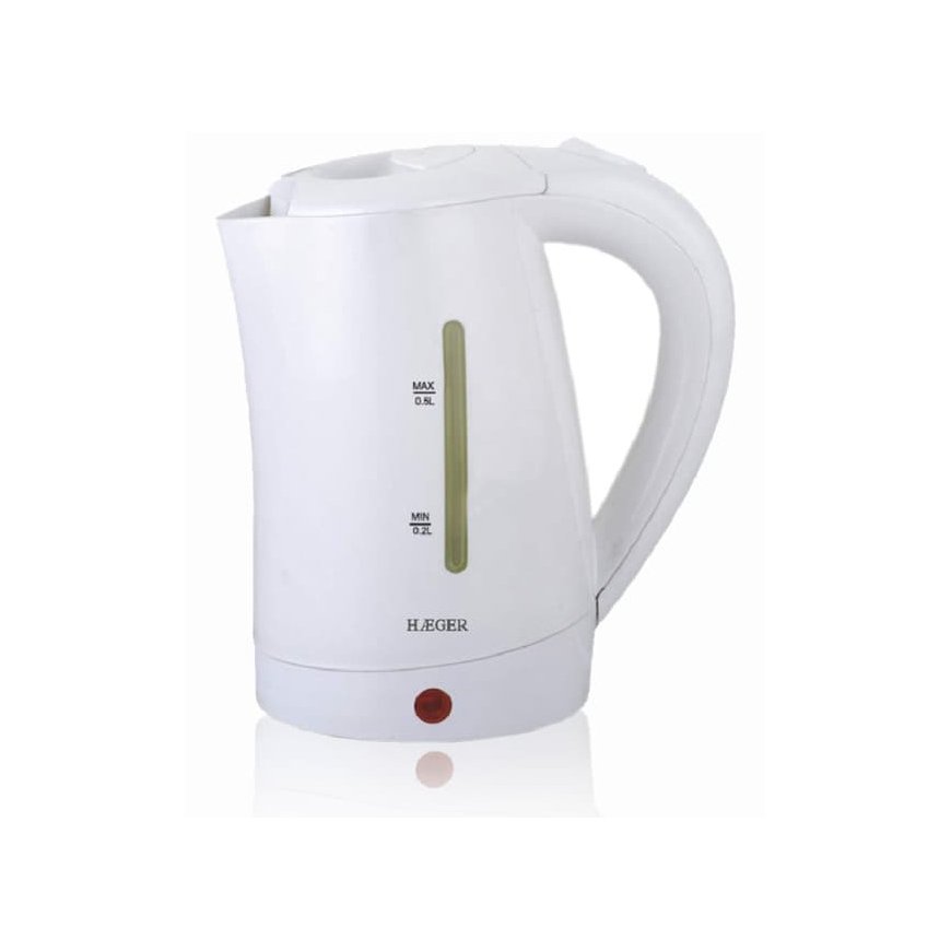 Haeger EK-10W.015A elektriskās tējkanna 0,5 L 1100 W Balts