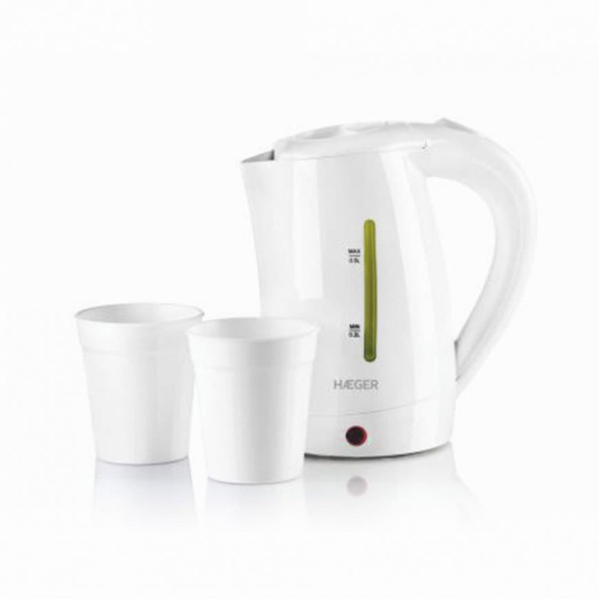 Haeger EK-10W.015A elektriskās tējkanna 0,5 L 1100 W Balts – 2