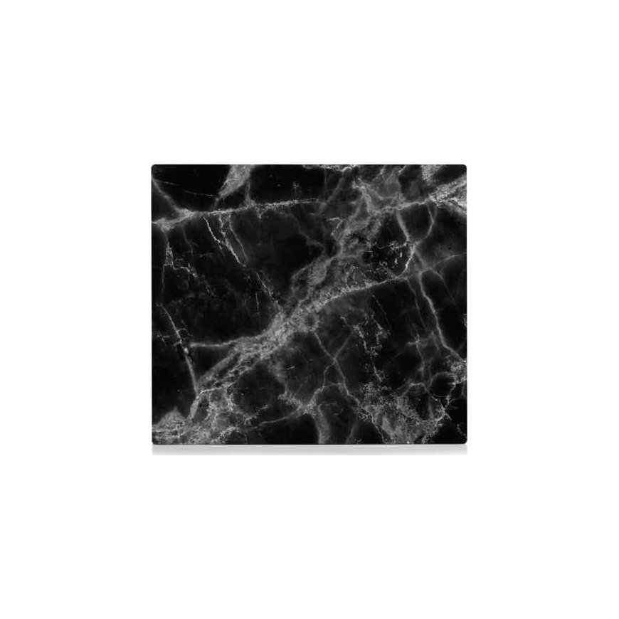 Glass protective plate MARBLE Black for stove — large, ZELLER