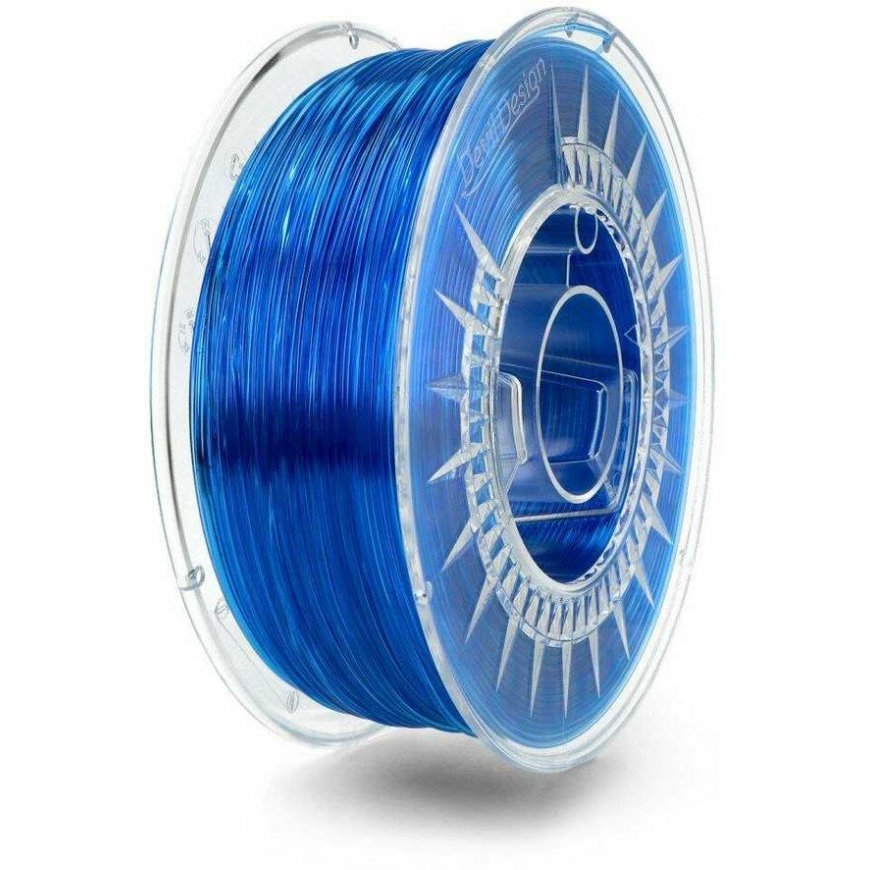 3D plastic Devil Design PET-G 1.75mm 1kg - Super Blue Transparent
