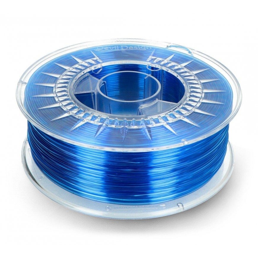 3D plastikas Devil Design PET-G 1.75mm 1kg - Super Mėlyna Transparent – 2