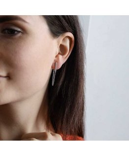 Beneto Fashion hopeakorvakorut kirkkailla zirkoneilla AGUP2374L