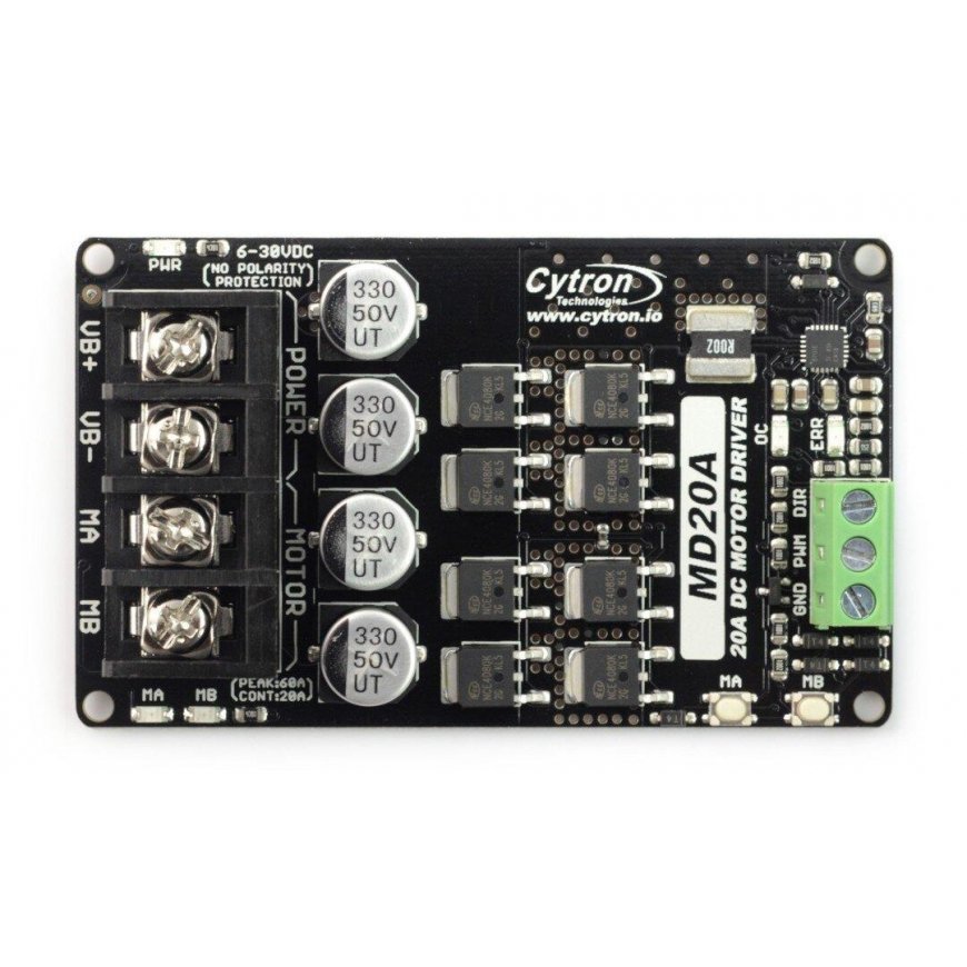Cytron MD20A - single channel motor controller 30V/20A – 2