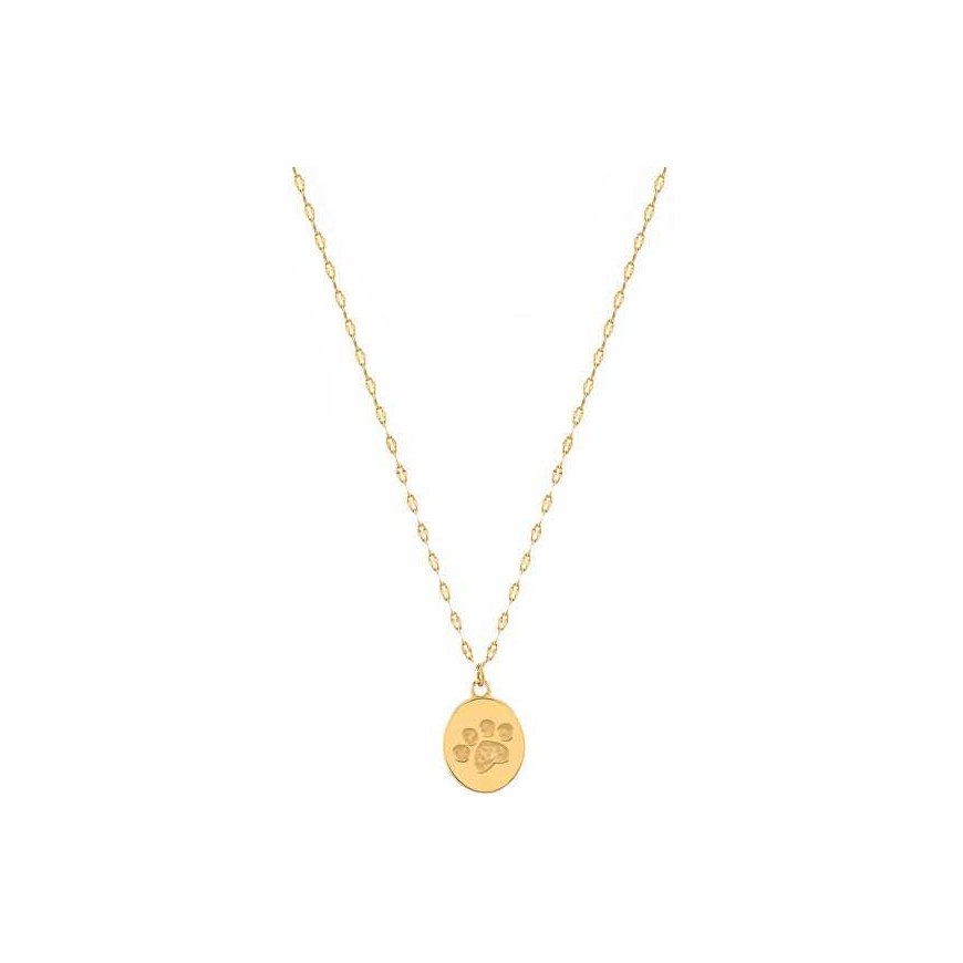 Troli Playful gold-plated paw necklace VABQJN038G