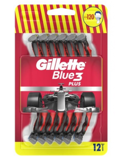 Gillette Disposable razors for men Blue3 Red 12 pcs For men