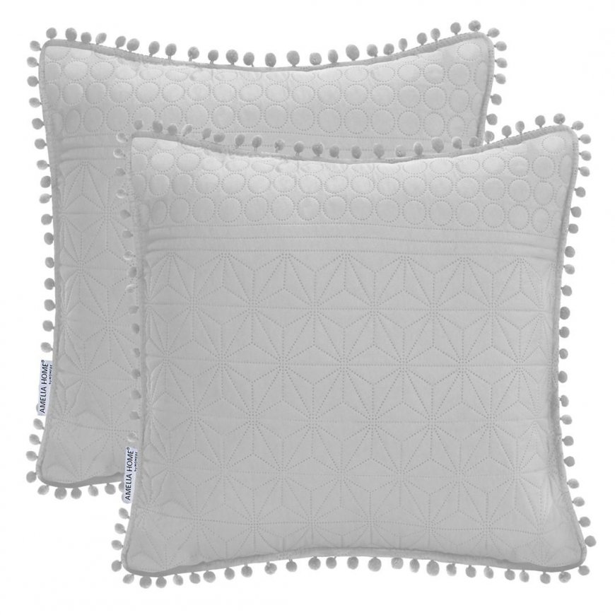 AmeliaHome Decorative pillowcase AH Silver 45x45*2 – 2