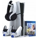 iPega P5S009 monitoiminen latausteline PS5 Slim White -konsolille iPega P5S009 monitoiminen latausteline PS5 Slim White -konsolille