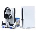 iPega P5S009 monitoiminen latausteline PS5 Slim White -konsolille iPega P5S009 monitoiminen latausteline PS5 Slim White -konsolille
