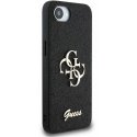 Guess PU Fixed Glitter 4G Metal Logo Apple iPhone 16e phone case black