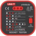 TINKLINIŲ LIZDŲ SU PATIKRINIMO FUNKCIJA TESTERIS RCD UT-07B-EU UNI-T TINKLINIŲ LIZDŲ SU PATIKRINIMO FUNKCIJA TESTERIS RCD UT-07B-EU UNI-T